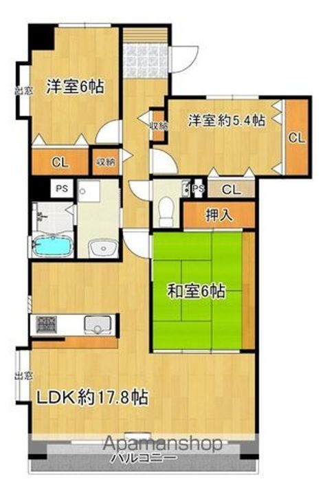 東京都青梅市新町1丁目の賃貸マンションの間取り