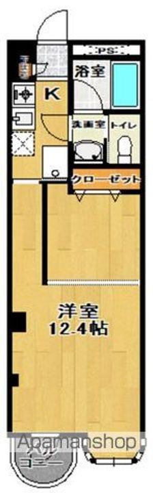 福島県郡山市朝日1丁目の賃貸マンションの間取り