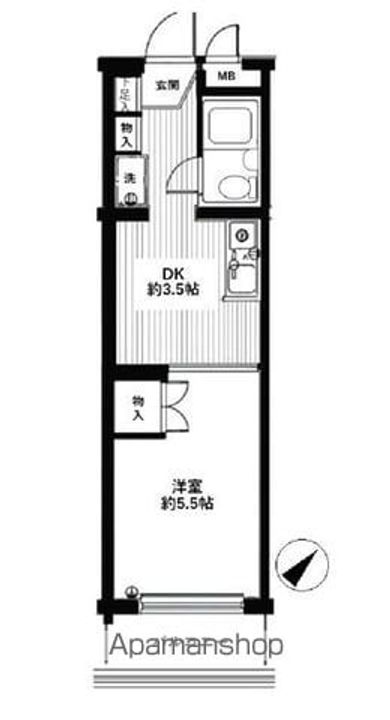 グランヴェル中野302の間取り