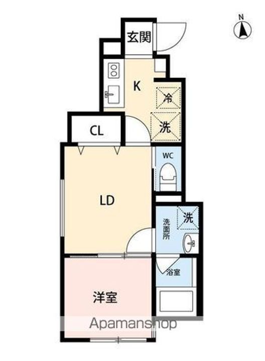 東京都杉並区天沼1丁目の賃貸アパートの間取り