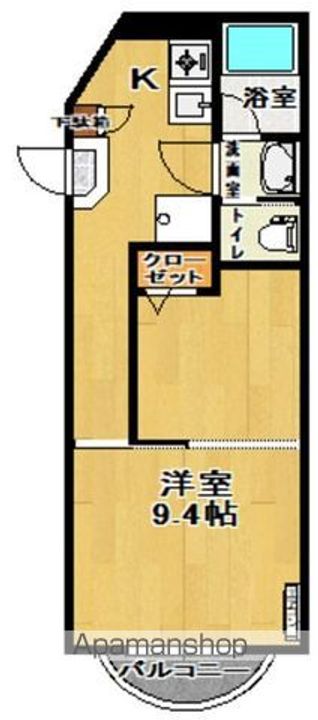 福島県郡山市朝日1丁目の賃貸マンションの間取り