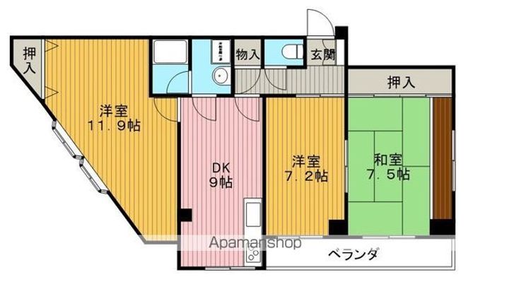 シャンテFUSHITAの間取り