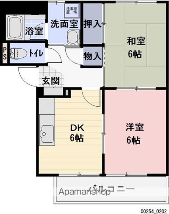 Kハイツ南彦根B-202の間取り