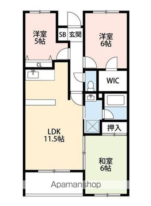 パティオス若葉の間取り
