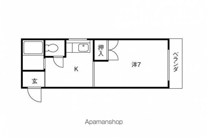 愛媛県松山市木屋町1丁目の賃貸マンション107の間取り