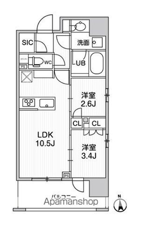 シーズンフラッツ新御徒町イーストの間取り