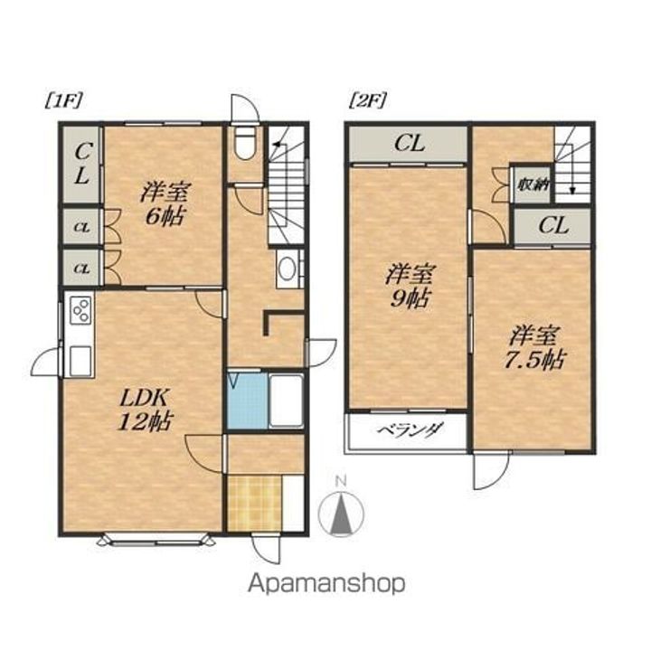 北海道帯広市緑ケ丘一条通3丁目(一戸建)の賃貸物件戸建ての間取り