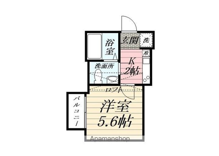 神奈川県横浜市保土ケ谷区霞台の賃貸アパートの間取り