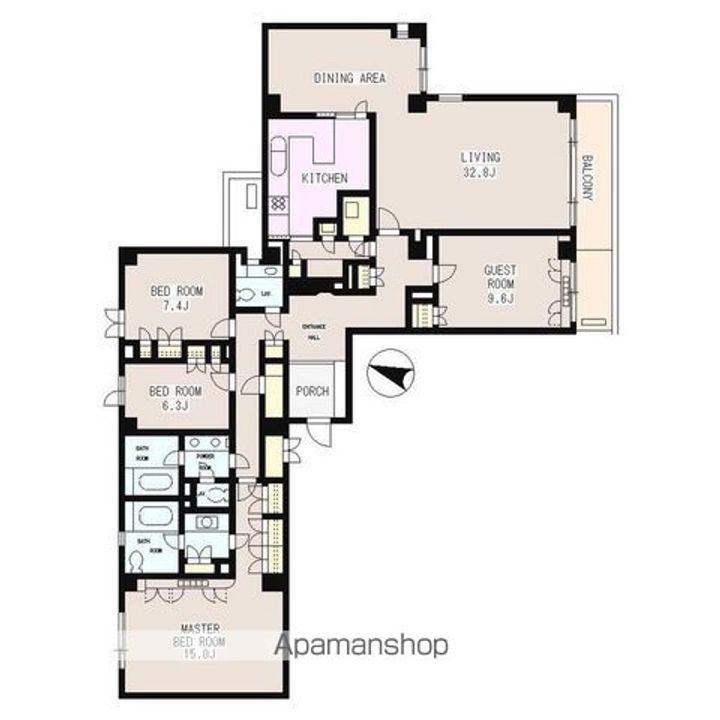 西原パーク・マンションの間取り