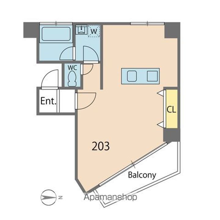 モナガーデニング203の間取り