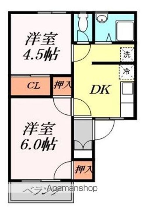 塩田ハイツG201の間取り
