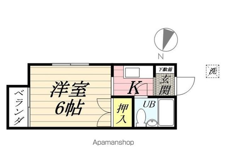 神奈川県横浜市保土ケ谷区霞台の賃貸アパート208の間取り