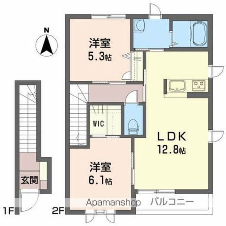 ブランシェ山の手Cの間取り