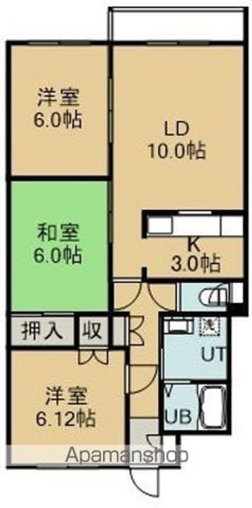 マンション北斗富岡Ⅱ(マンションホクトトミオカツー)の間取り