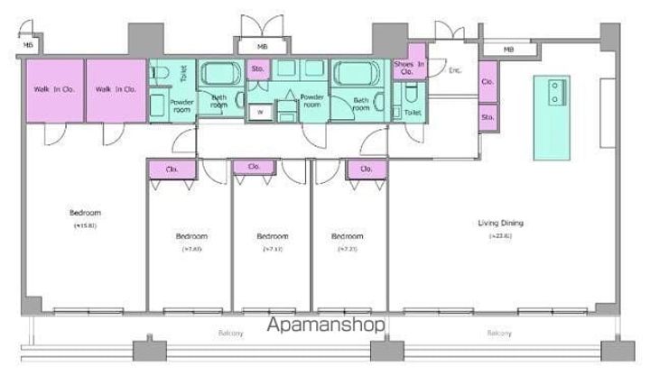 レジディア西麻布の間取り