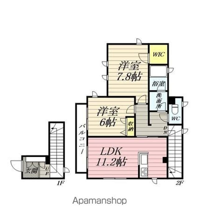 神奈川県横浜市栄区田谷町(一戸建)の賃貸物件の間取り