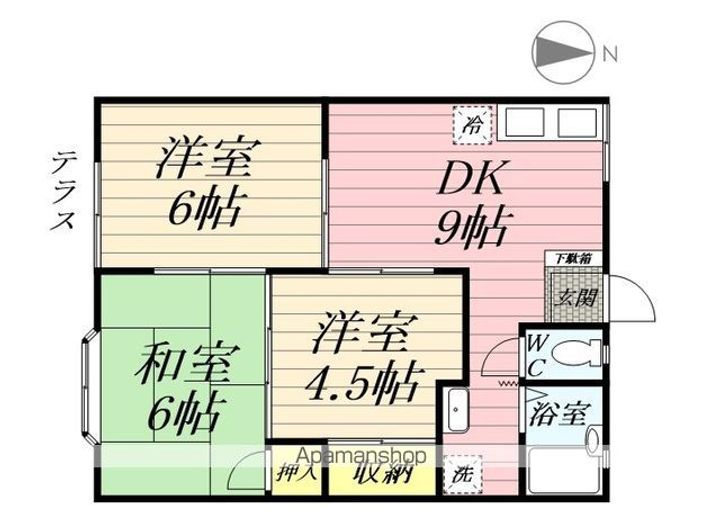 神奈川県鎌倉市小袋谷2丁目の賃貸アパートの間取り