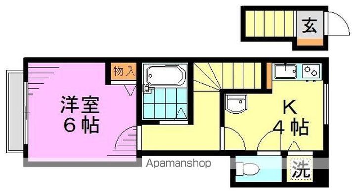 東京都杉並区成田東2丁目の賃貸アパートの間取り