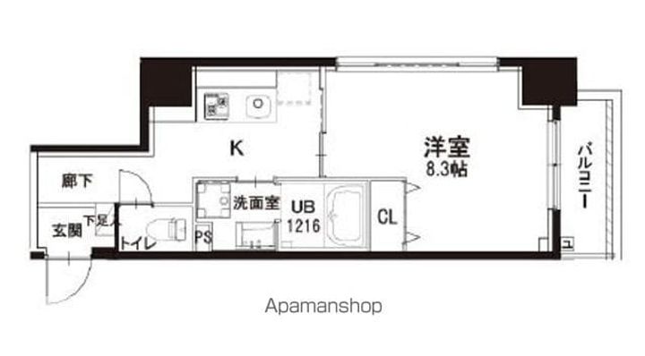 千葉県千葉市中央区本千葉町の賃貸マンションの間取り