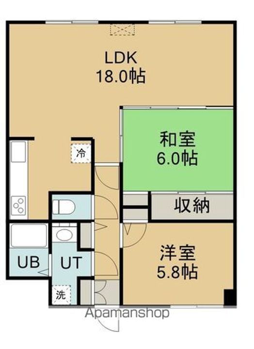 ライオンズマンション的場町(ライオンズマンションマトバチョウ)103の間取り