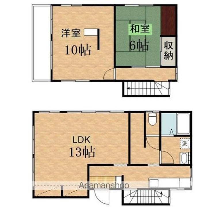 東京都日野市南平2丁目(一戸建)の賃貸物件の間取り