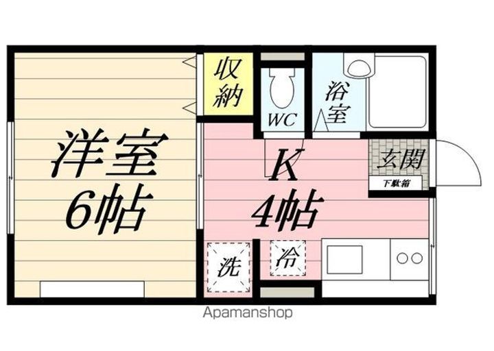 神奈川県横浜市泉区上飯田町の賃貸アパートの間取り