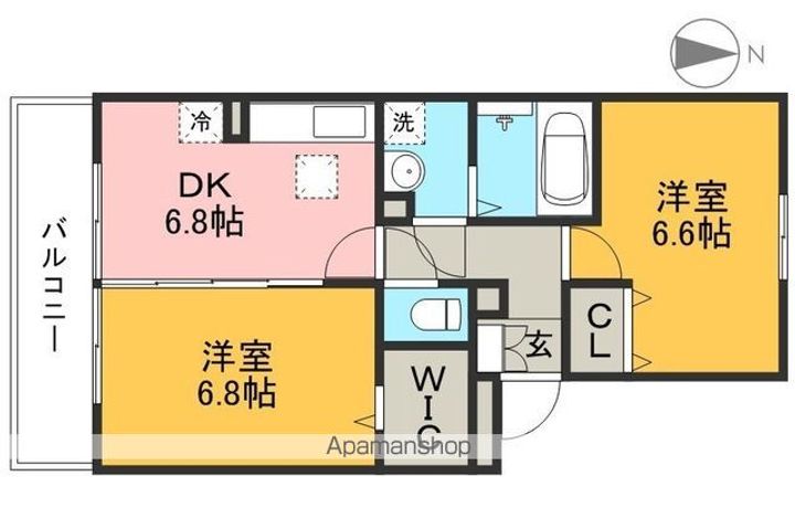 リビングタウン北川添 A棟の間取り