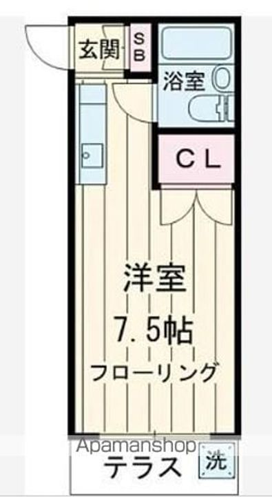 東京都世田谷区赤堤3丁目の賃貸マンションの間取り