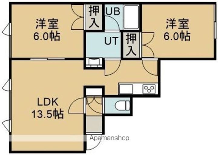 リーヴ・コート201の間取り