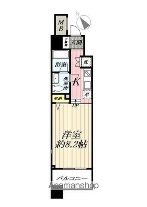 埼玉県八潮市大瀬1丁目の賃貸マンションの間取り