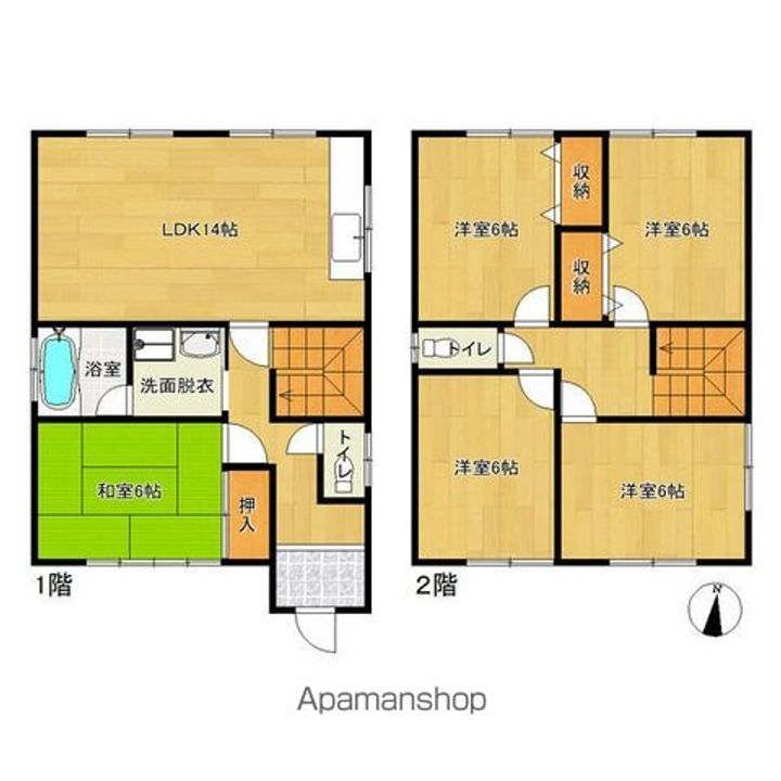 愛知県名古屋市名東区勢子坊4丁目(一戸建)の賃貸物件戸建ての間取り