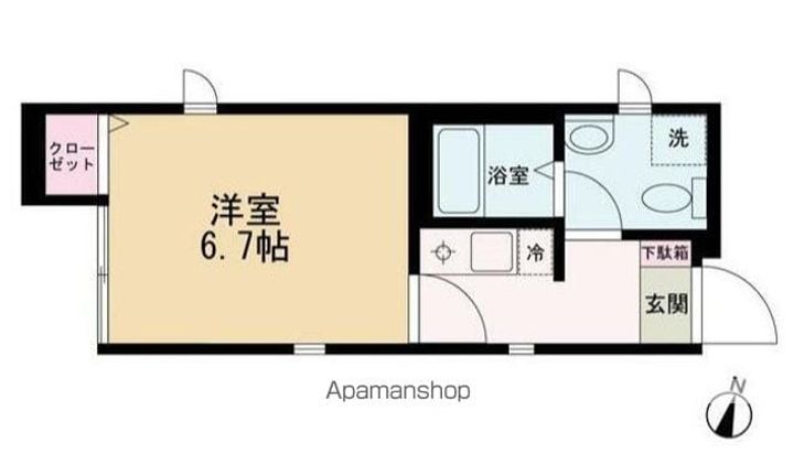 神奈川県横浜市西区西戸部町2丁目の賃貸アパートの間取り