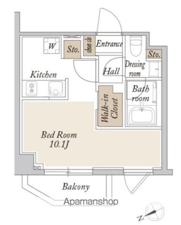 東京都練馬区豊玉北2丁目の賃貸マンションの間取り