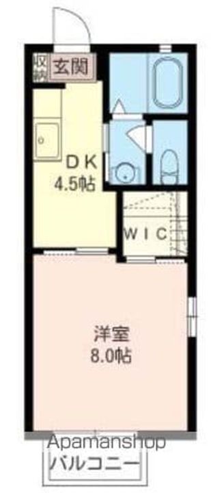 群馬県太田市岩瀬川町の賃貸アパートの間取り