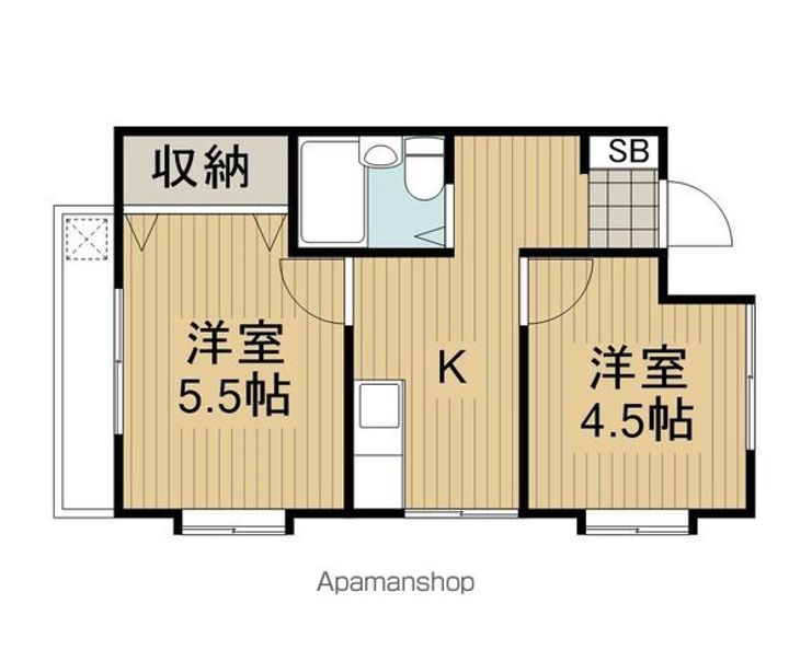 東京都杉並区阿佐谷北6丁目の賃貸アパートの間取り