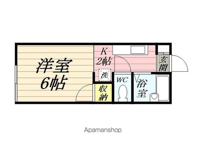 神奈川県横浜市保土ケ谷区神戸町の賃貸アパートの間取り