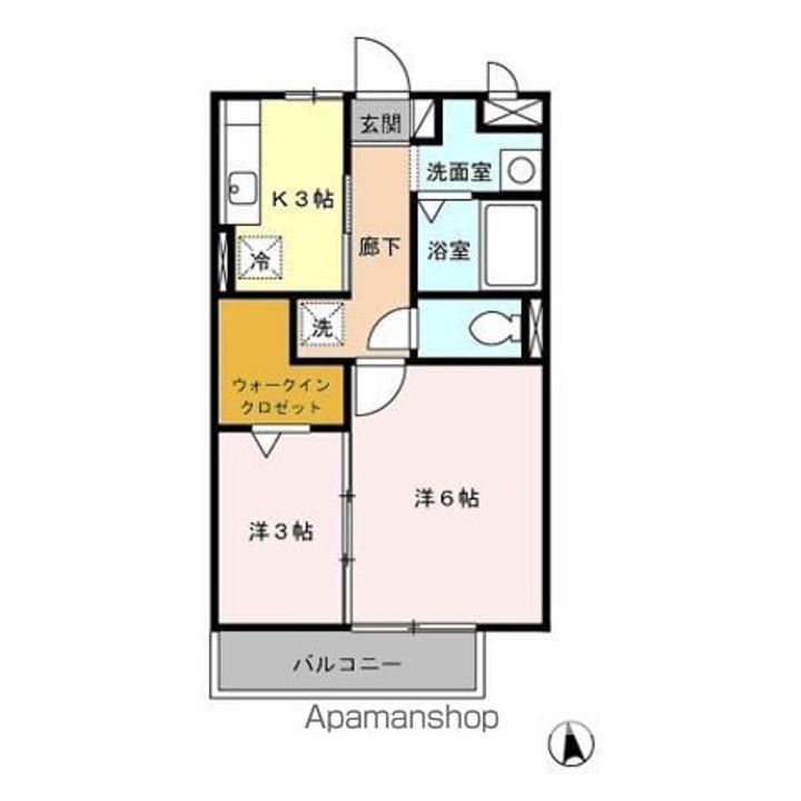 クレインハイム Aの間取り