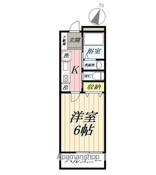 埼玉県吉川市木売3丁目の賃貸アパートの間取り