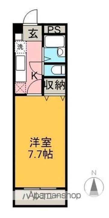 ハイツ杏里4Dの間取り