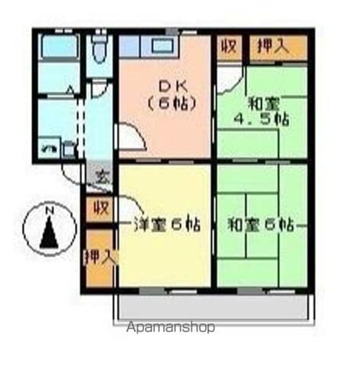 フレグランス千代田202の間取り