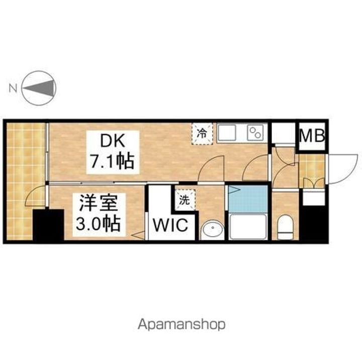 エステムコート名古屋上前津1107の間取り