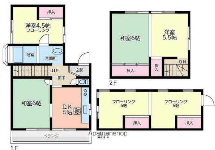 神奈川県横浜市保土ケ谷区鎌谷町(一戸建)の賃貸物件戸建ての間取り