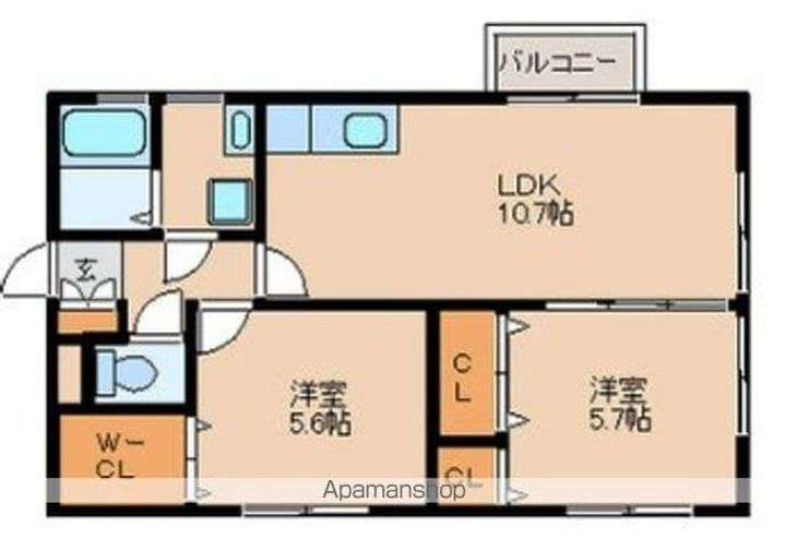 ティアラ塔原203の間取り