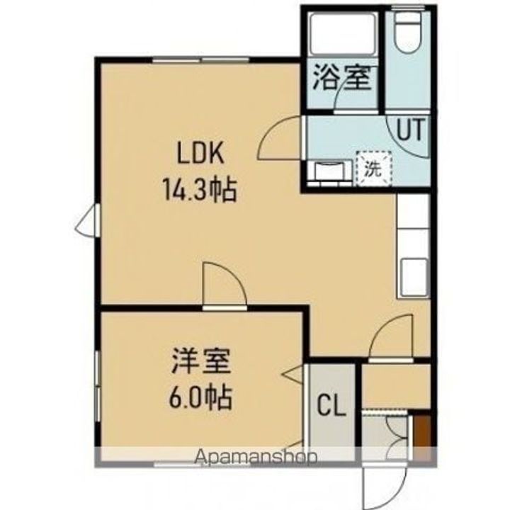 ハイツ和(ナゴミ)105の間取り