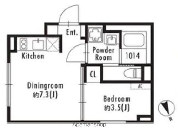 GRAN PASEO市谷仲之町101号室の間取り