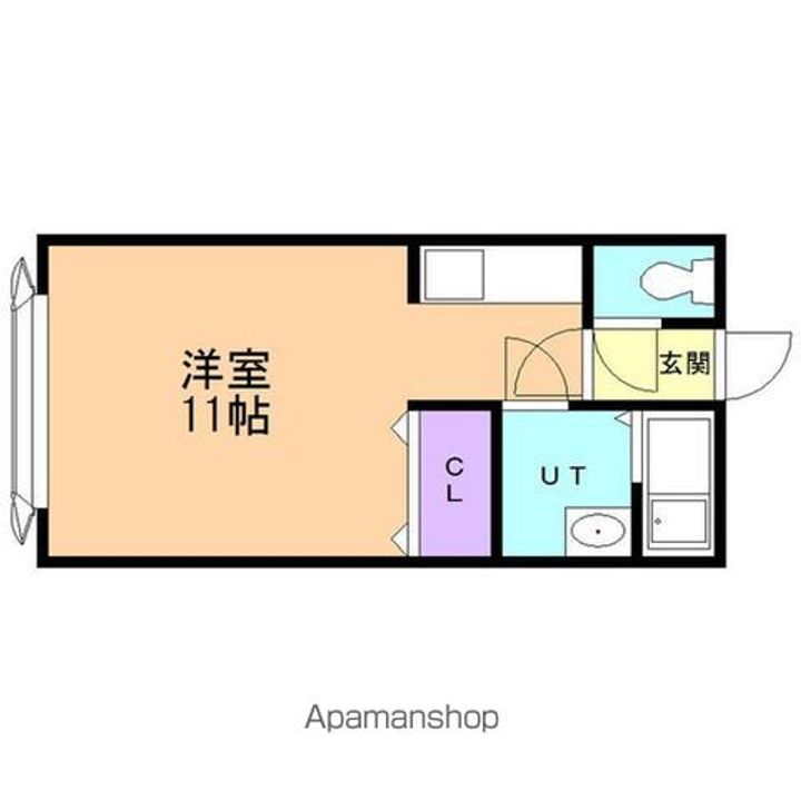 北海道江別市文京台の賃貸アパートの間取り