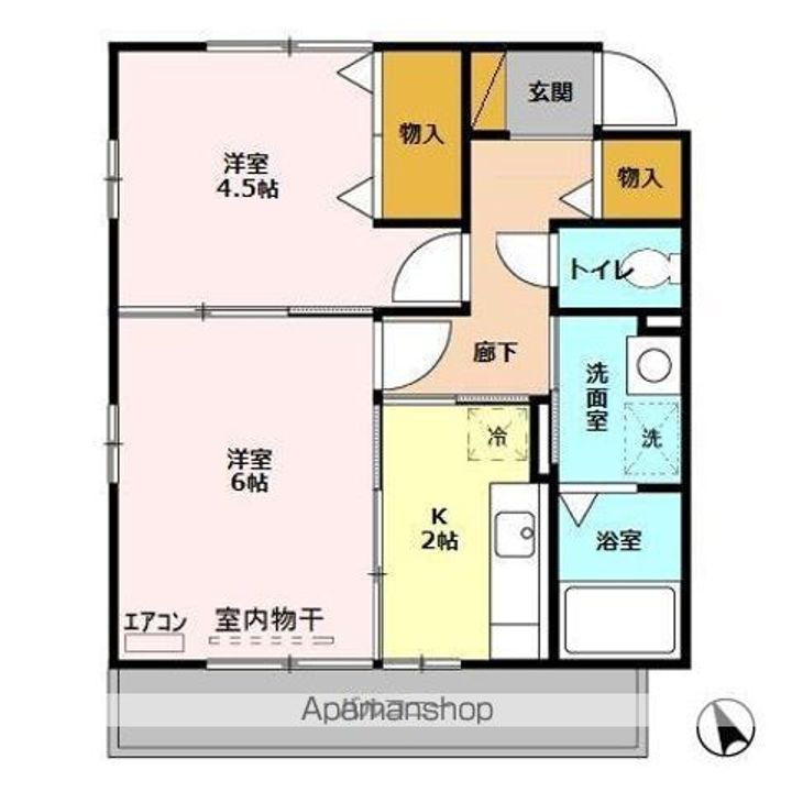 クレール岩瀬の間取り