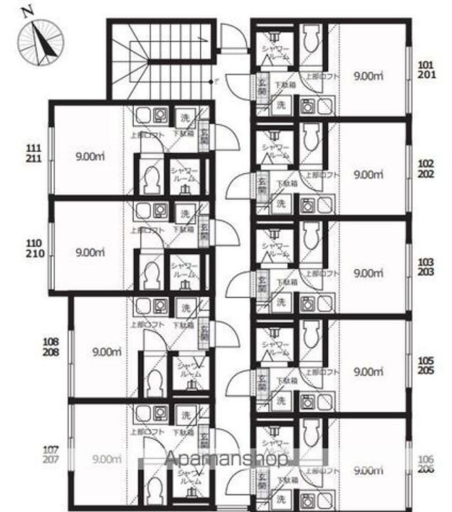 ディアマンテ中野の間取り