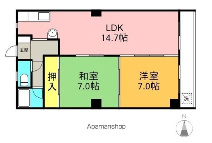 大東コーポの間取り
