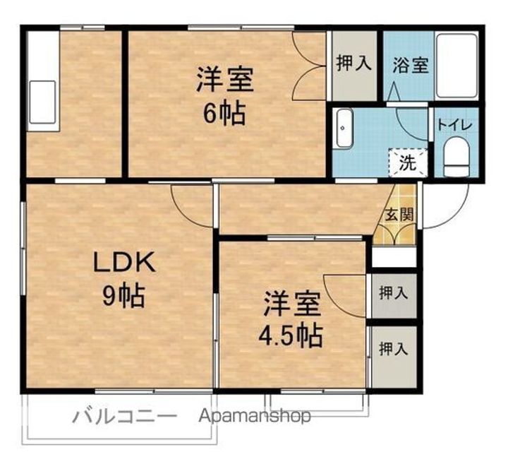 タウニー樹里F202の間取り